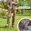 Weed Puller Tool with 2 Weed Eject Feature, 43.7in Stand Up Dandelion Remover Tool, Real Bamboo Handle and Metal 4 Claw & Foot Pedal, Heavy Duty Garden Weeder