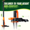 Weed Puller Tool - Stand Up Weed Puller with 4-Claw Steel Head, 39" Retractable Handle & Easy-Eject Mechanism for Dandelions, Clover & More, No Bending or Kneeling - Orange