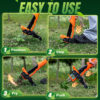 Weed Puller Tool - Stand Up Weed Puller with 4-Claw Steel Head, 39" Retractable Handle & Easy-Eject Mechanism for Dandelions, Clover & More, No Bending or Kneeling - Orange