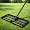 Lawn Leveling Rake, 30"x10" Leveling Rake with 78 Inch Adjustable Handle, Stainless Steel, for Backyard, Garden, Golf Course, Farm ＆ Pasture, Professional Lawn Care Tool - Orange