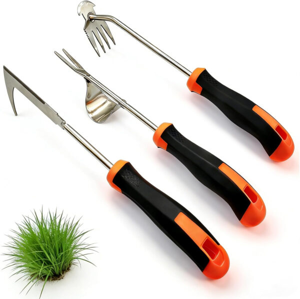 69ecdd78efad13a88c9240d7f286f1c48cc5eaf2ad7fed41350df.jpg 2026 Weed Puller Tool, 3-Piece Garden Weeder Tool Set, Weed Remover Tool, 4-Tine Uprooting Puller & Crevice Weeder, Portable Weeding Artifact for Backyard, Vegetable Garden & Farm