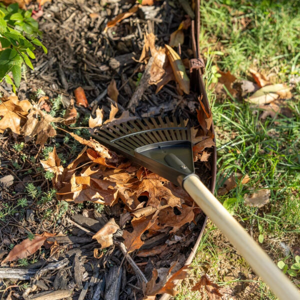 8-inch Wooden-Handled Polyester Shrub and Leaf rake