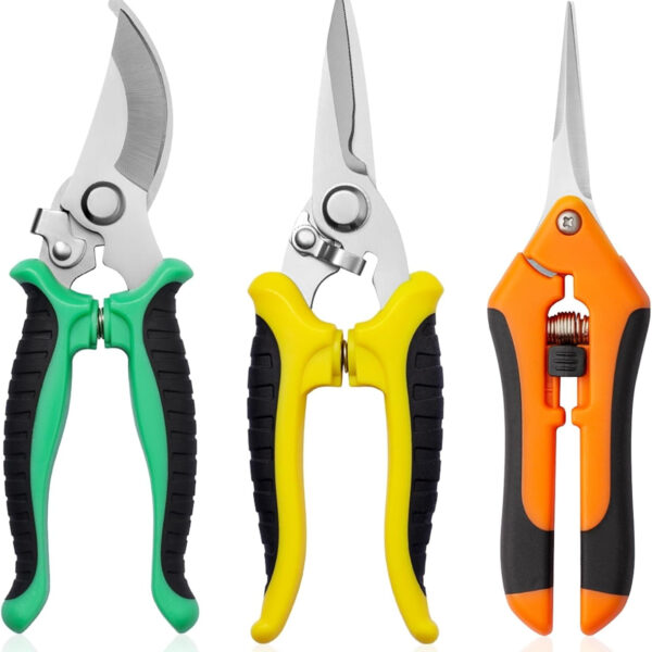 69ee28091a4d5b4dfd1bd22d6f16a0d4cc61e2c7ff556181119fc.jpg Garden Pruning Shears 3 Pack Gardening Shears Garden Scissors Stainless Steel Plant Flower Scissors Clippers Pruning Shears tijeras de jardinería